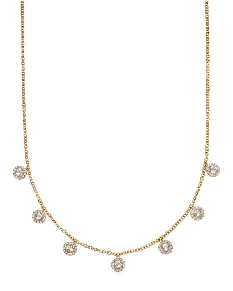 Kiki McDonough 18kt Gelbgoldhalskette mit Diamanten Gold