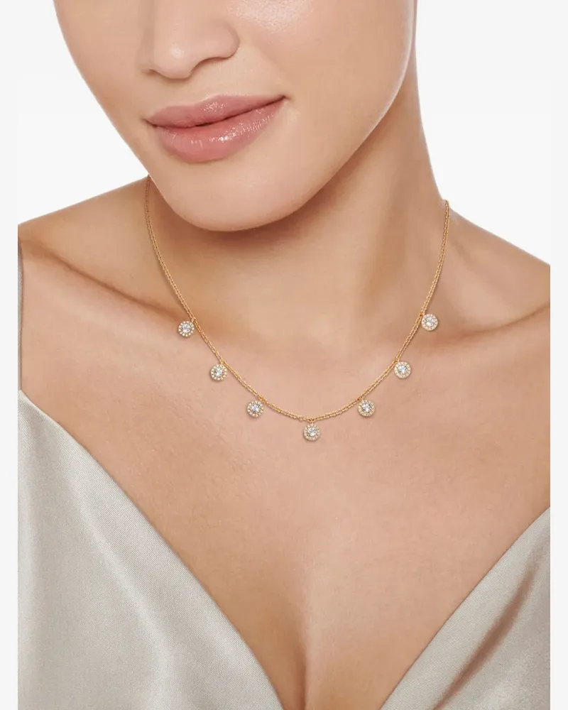 Kiki McDonough 18kt Gelbgoldhalskette mit Diamanten Gold