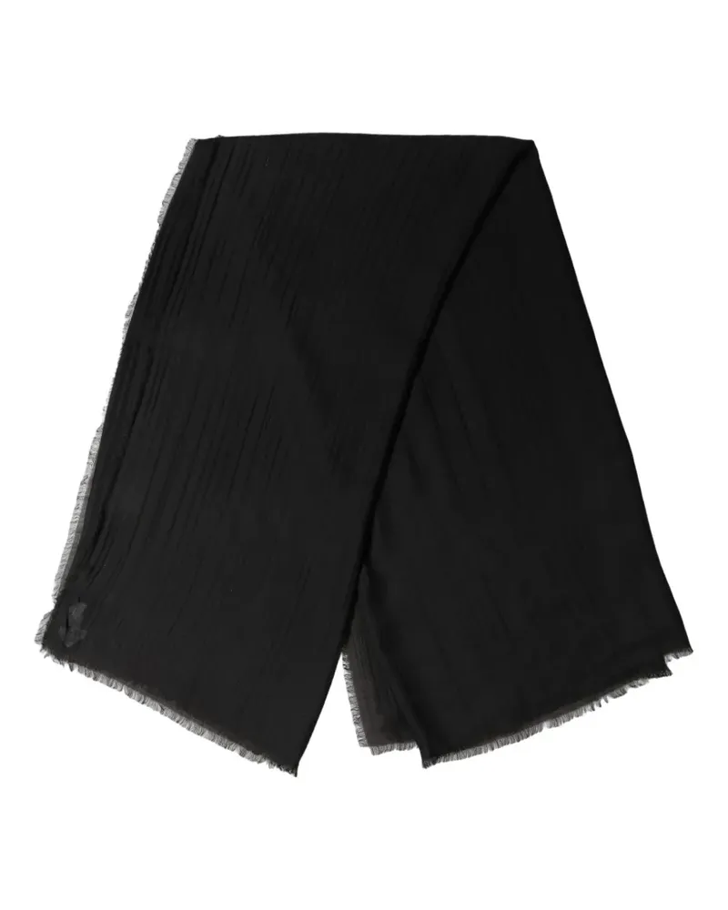 Dolce & Gabbana logo-jacquard fringed scarf - Schwarz Schwarz