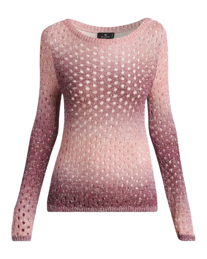 Etro gradient open-knit sweater - Rosa Rosa