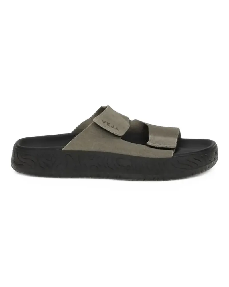 VEJA Etna suede kaki black sandals - Grün Grün