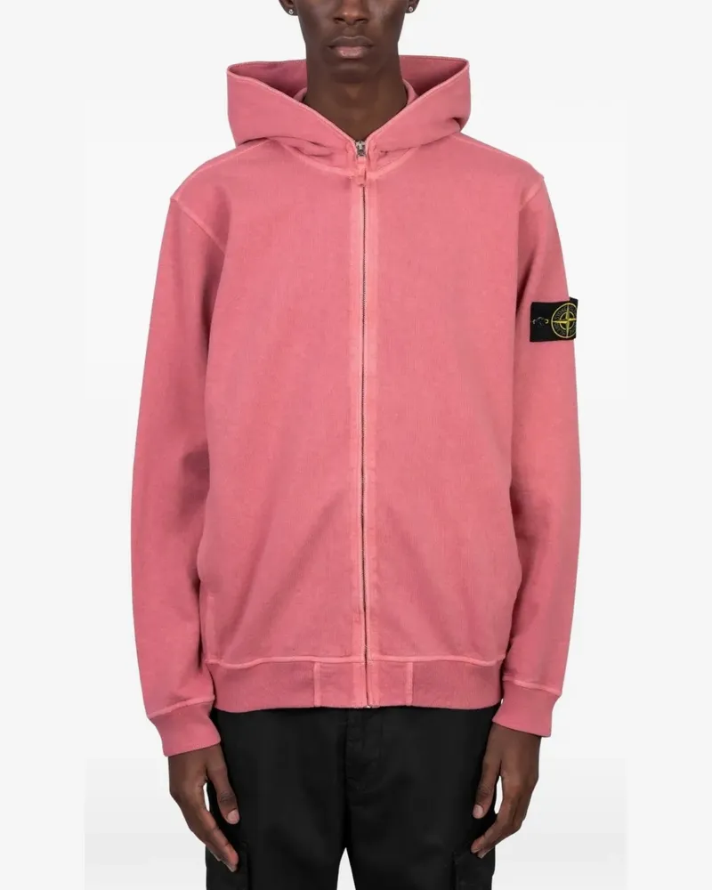 Stone Island logo-detail hoodie - Rosa Rosa