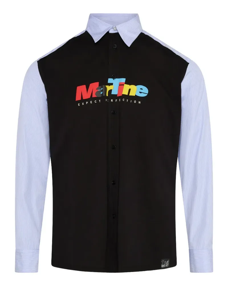 Martine Rose striped long-sleeve shirt - Blau Blau