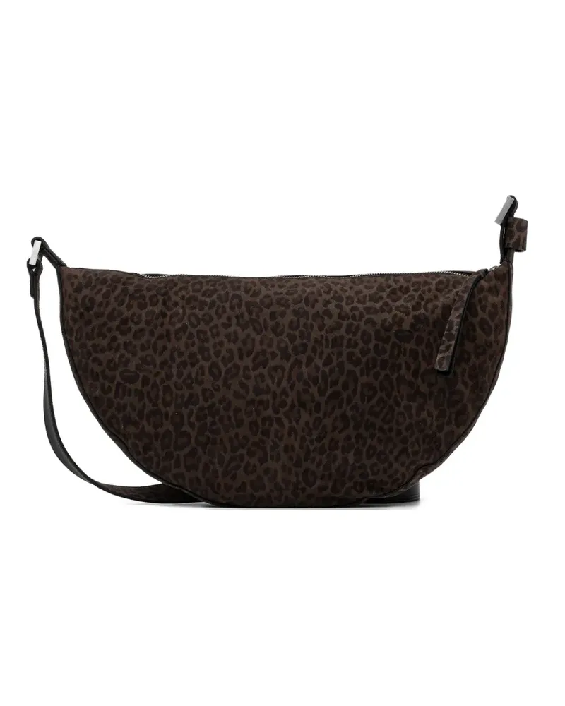 AllSaints Halfmoon animal-print cross body bag - Braun Braun