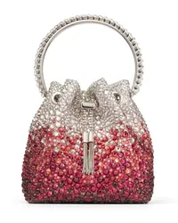 Jimmy Choo Bon Bon Schultertasche mit Kristallen Silber