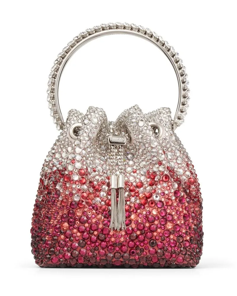 Jimmy Choo Bon Bon Schultertasche mit Kristallen Silber