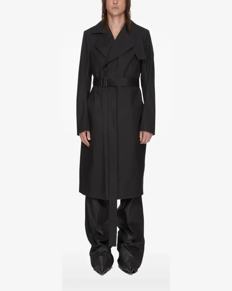 Rick Owens Doppelreihiger Mastodon Mantel - Schwarz Schwarz