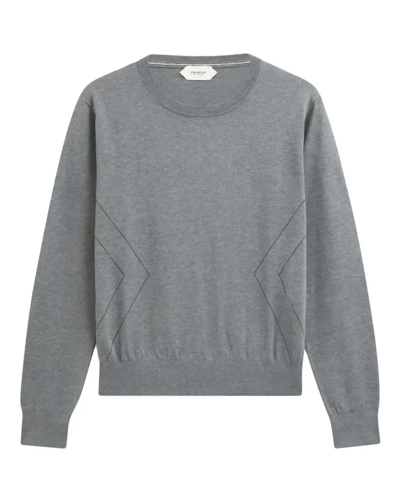 Pringle of Scotland Pullover aus Pointelle-Strick mit Rundhalsausschnitt - Grau Grau