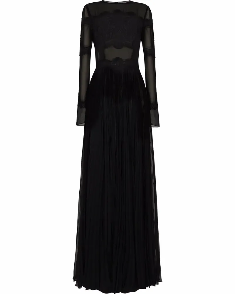 Dolce & Gabbana Maxikleid mit Spitze - Schwarz Schwarz