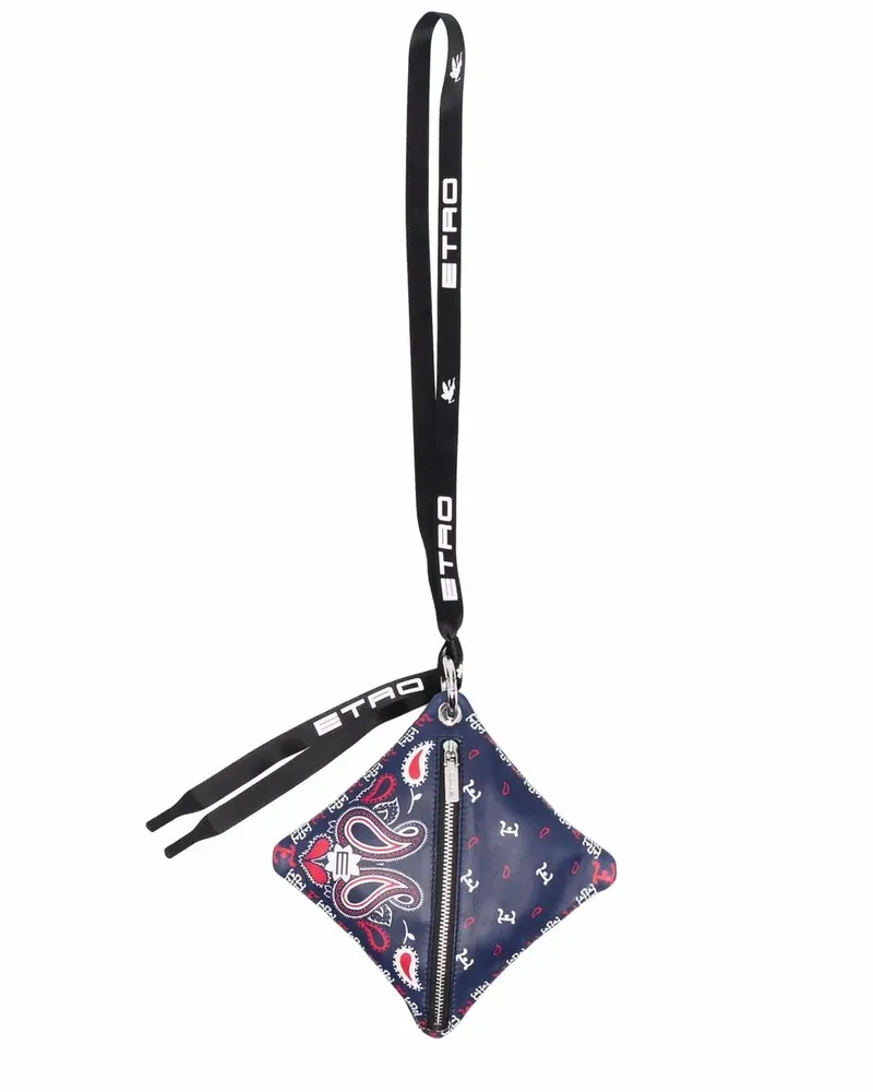Etro Schultertasche mit Paisley-Print - Blau Blau