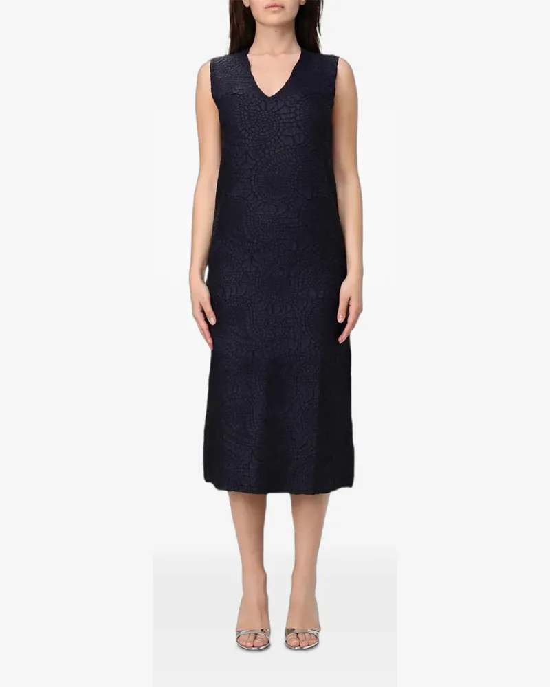 MEIMEIJ V-neck midi dress - Blau Blau