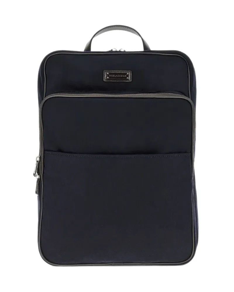 Paul & Shark Kaschmirrucksack mit Lederbesatz - Blau Blau