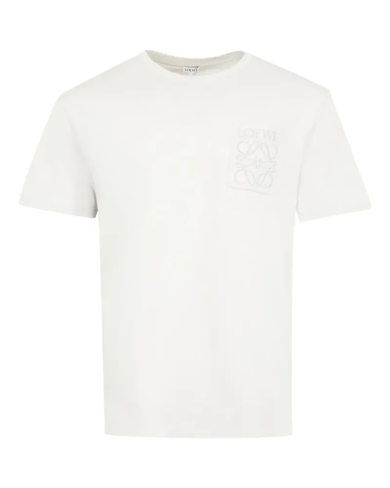 Loewe T-Shirt mit Logo-Stickerei - Grau Grau