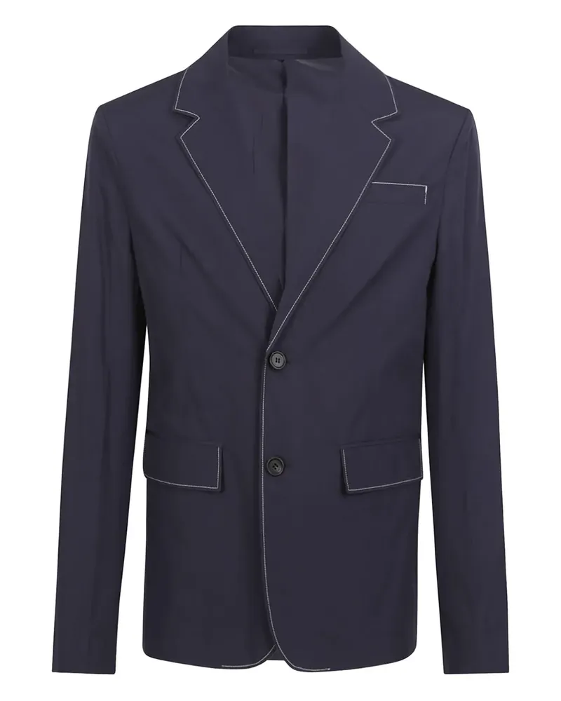 Prada topstitch pocket jacket - Blau Blau