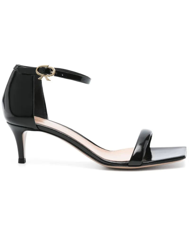 Gianvito Rossi Sandalen aus Leder 55mm - Schwarz Schwarz