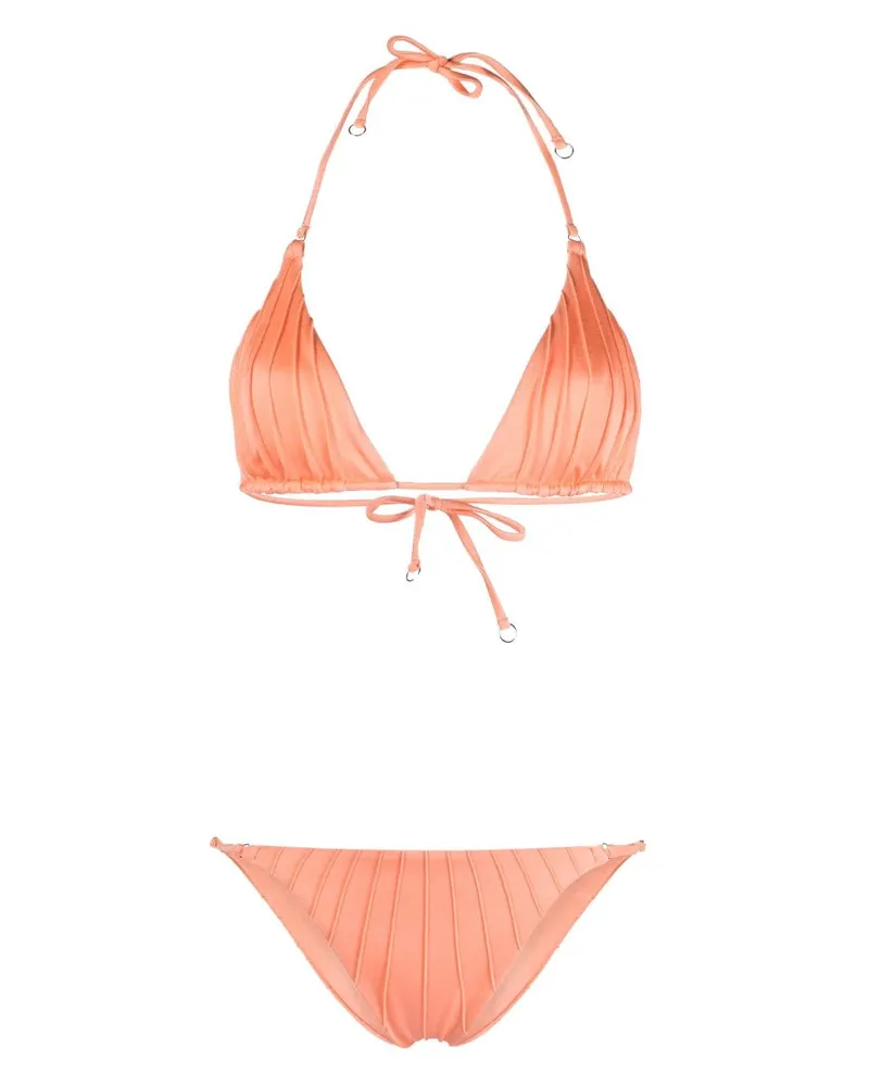Noire Swimwear Amelie Bikini mit Raffungen - Orange Orange