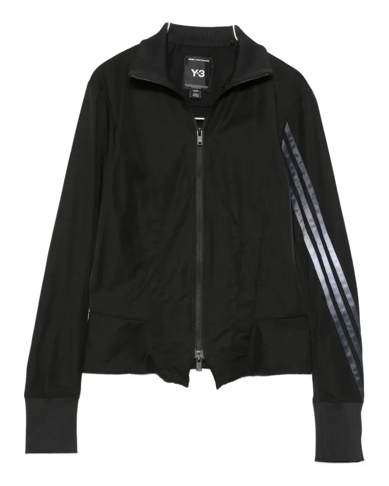 Y-3 GRD 3S NYL TT stripe-detailing zip-up jacket - Schwarz Schwarz