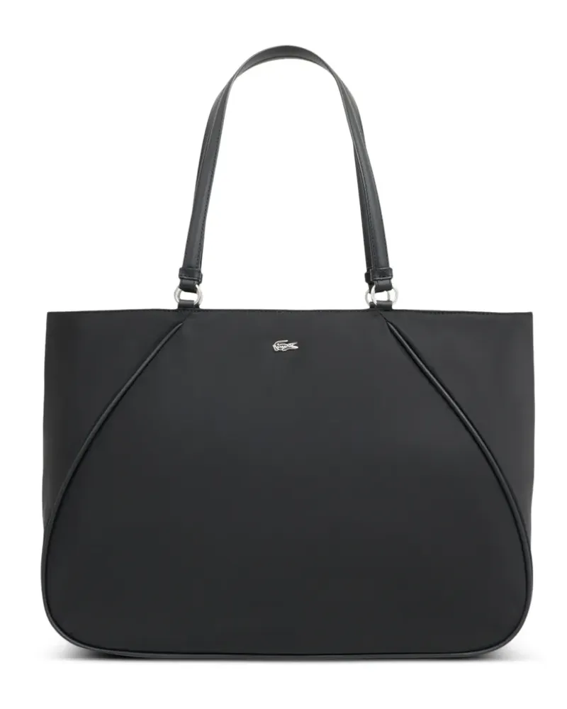 Lacoste logo top handle tote bag - Schwarz Schwarz
