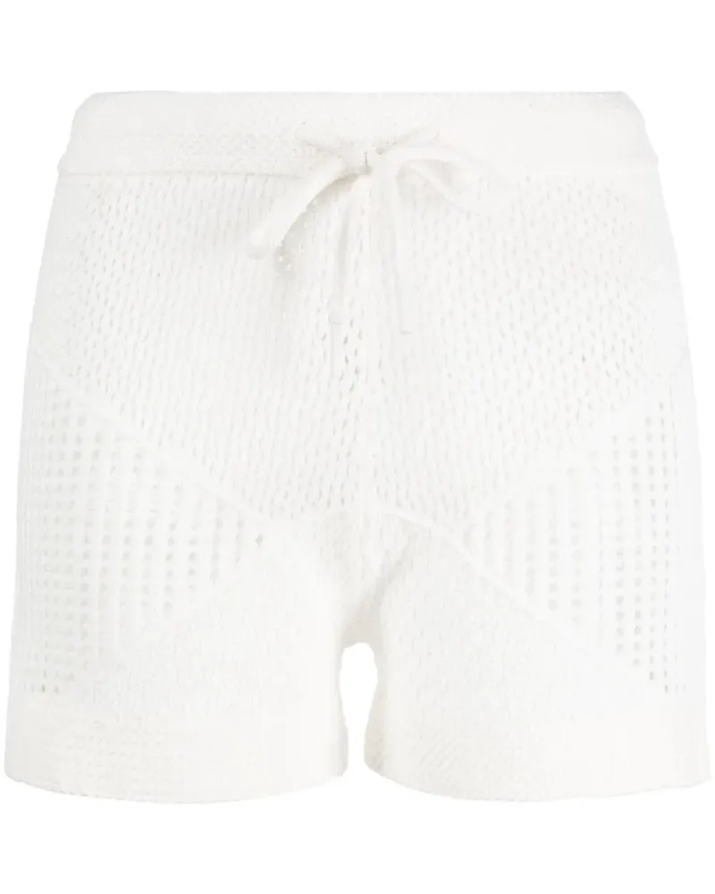 Zimmermann Raie Shorts aus Mesh-Strick - Weiß Weiß