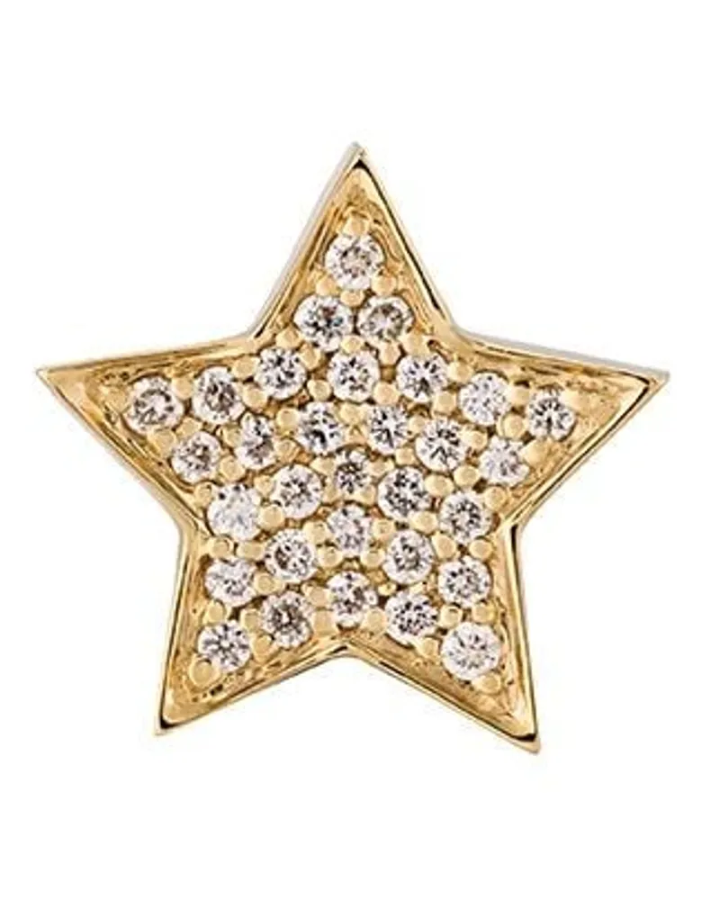 Alinka 18kt Gelbgoldohrring mit Diamanten - Weiß Weiß