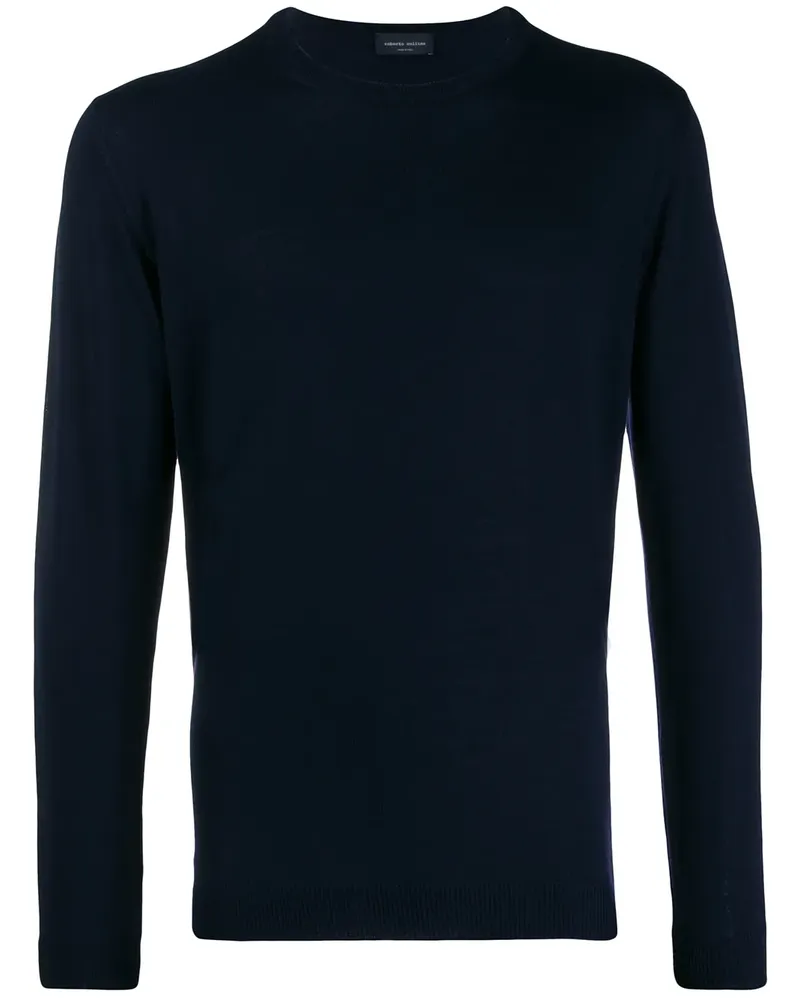 Roberto Collina Schmaler Pullover - Blau Blau