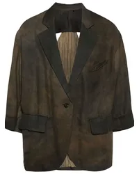 Ziggy Chen Blazer mit Cut-Outs Braun