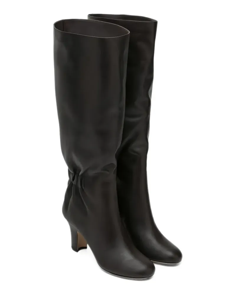 Ferragamo Stiefel mit Raffung - Braun Braun
