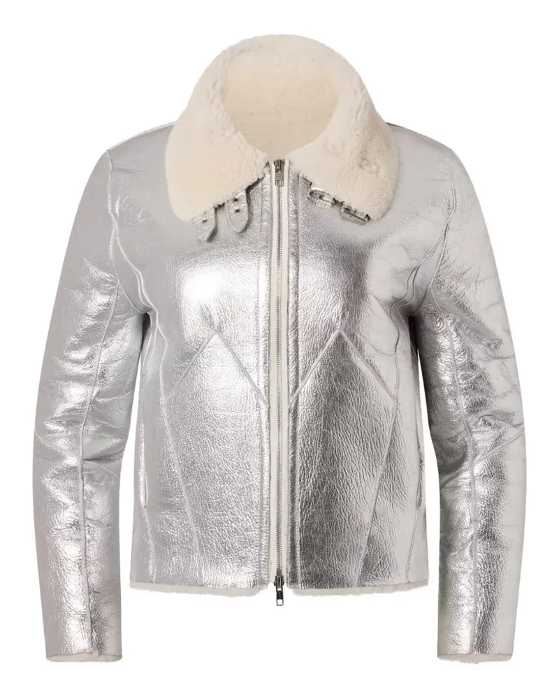 Perfect Moment Sloan metallic leather jacket - Silber Silber