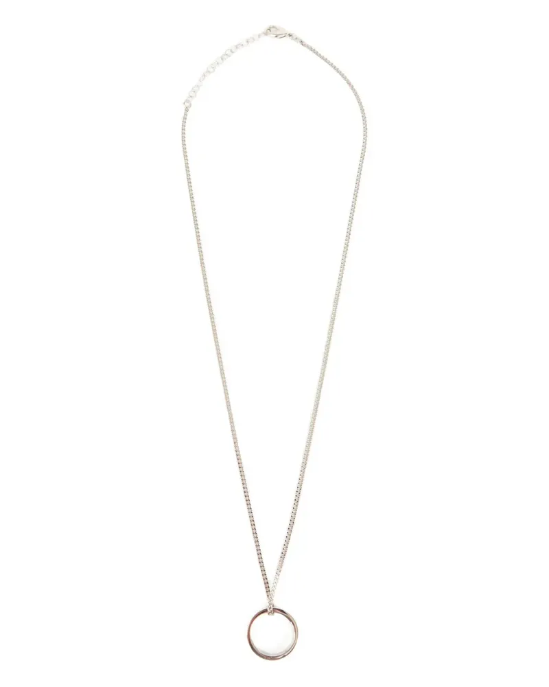 Maison Margiela Halskette mit Logo-Anhänger - Silber Silber
