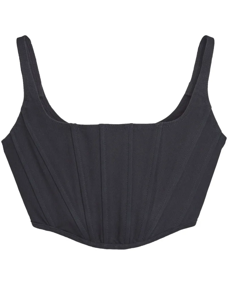 Marc Jacobs Bustier-Oberteil aus Denim - Schwarz Schwarz