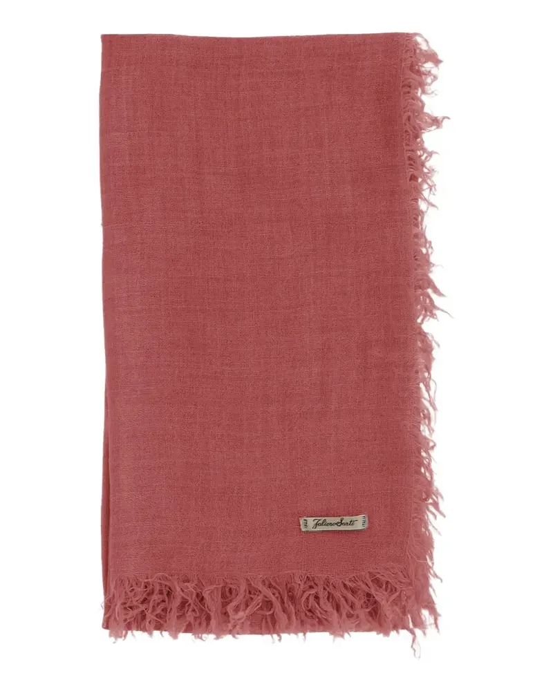 Faliero Sarti Quadratischer Schal mit Fransen - Rot Rot