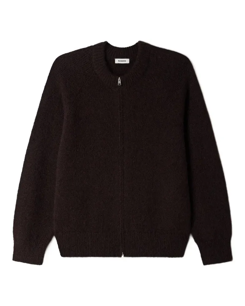 Sandro zip-up bomber cardigan - Braun Braun