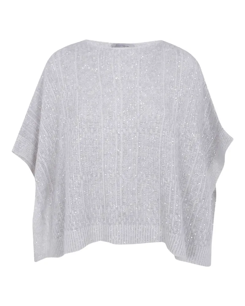 D.EXTERIOR Pullover mit Pailletten - Grau Grau