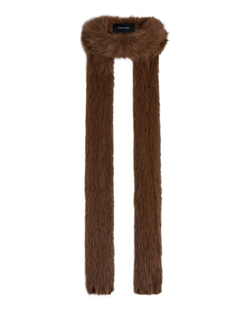 Simone Rocha Schmaler Schal - Braun Braun