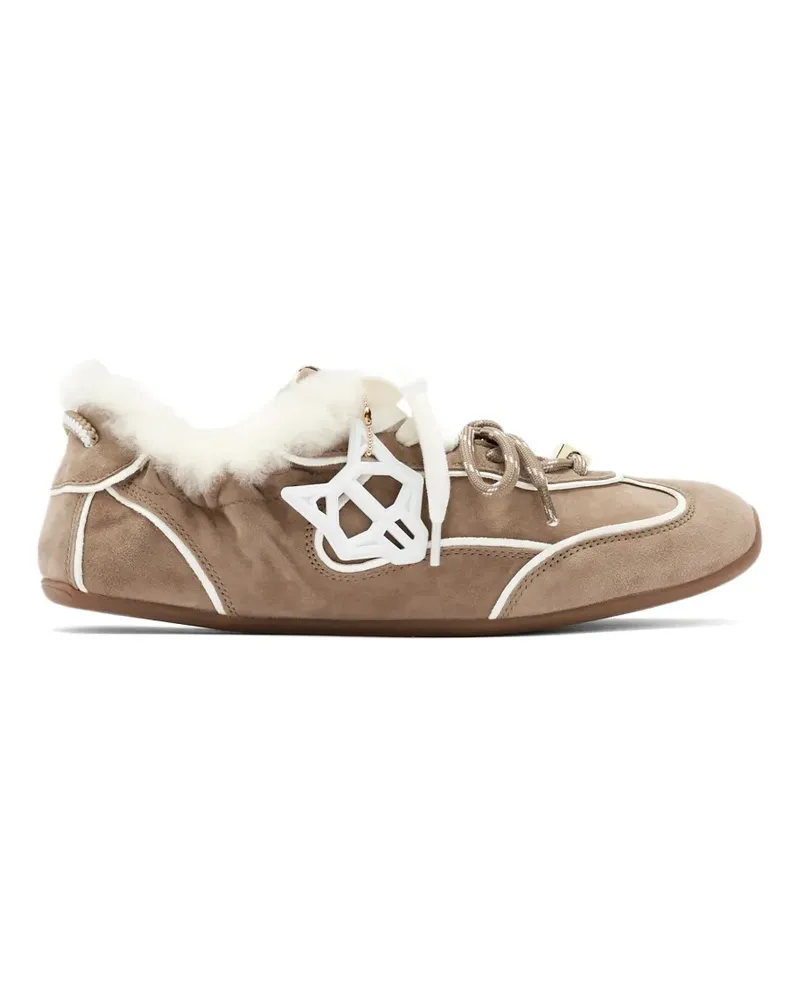 Naked Wolfe Soul Sneakers mit Shearling-Besatz - Nude Nude