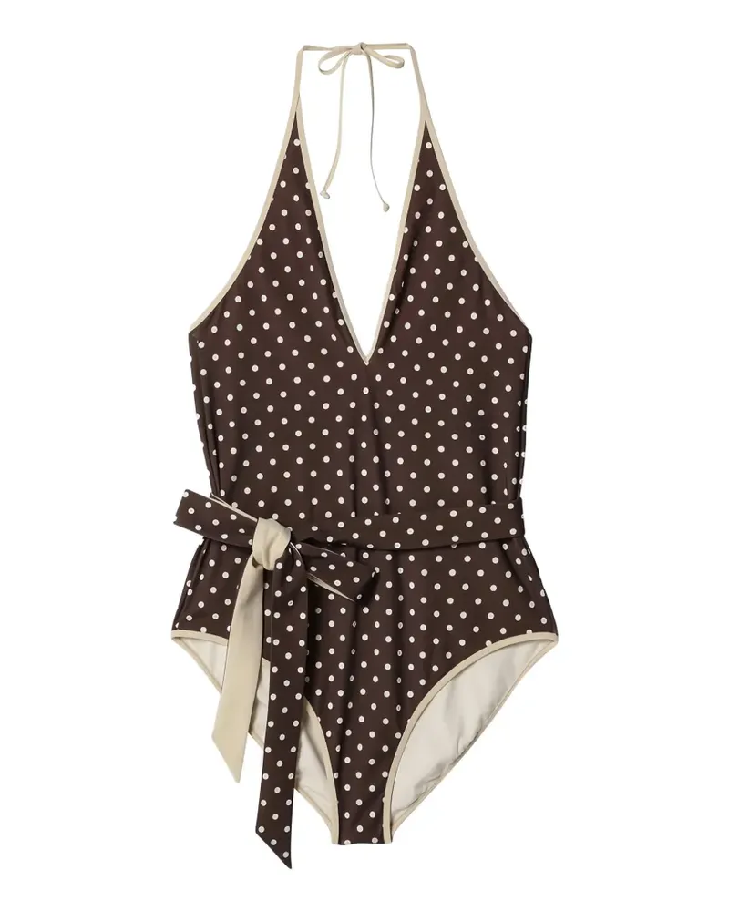 Valentino Garavani Badeanzug mit Plusdepois-Motiv - Braun Braun