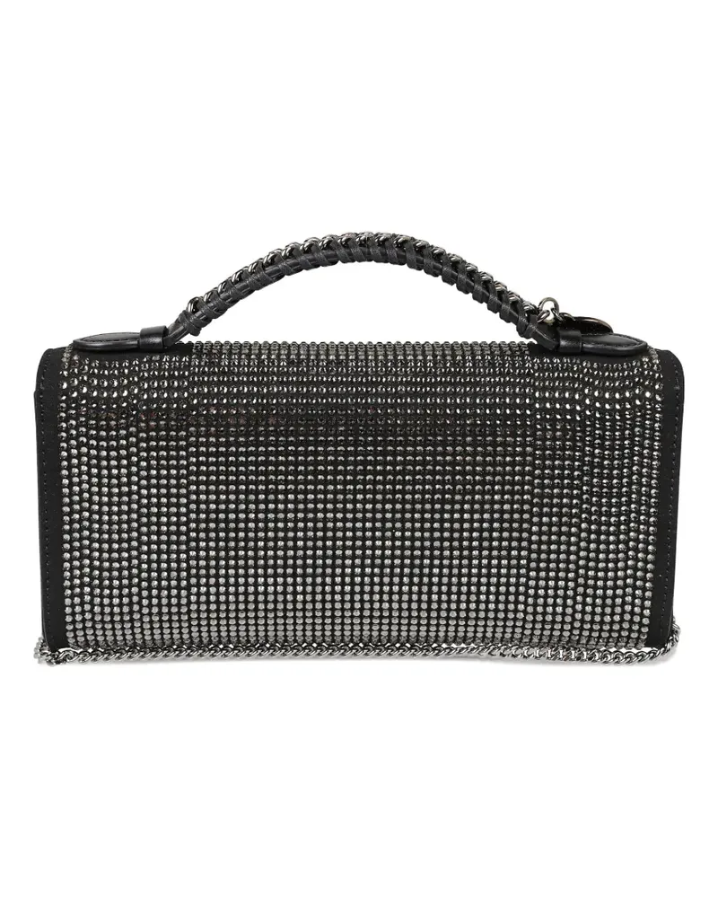 Stella McCartney Kristallverzierte Clutch mit Kettenhenkel - Schwarz Schwarz