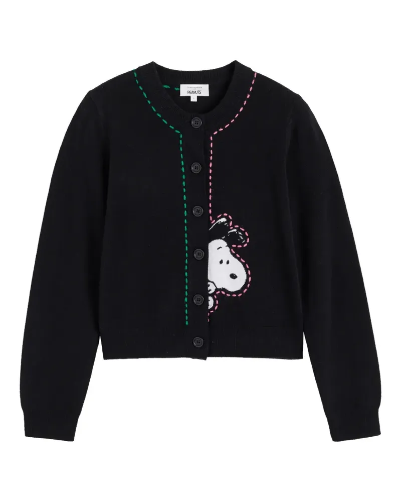 Chinti & Parker Snoopy Peep Cardigan - Schwarz Schwarz