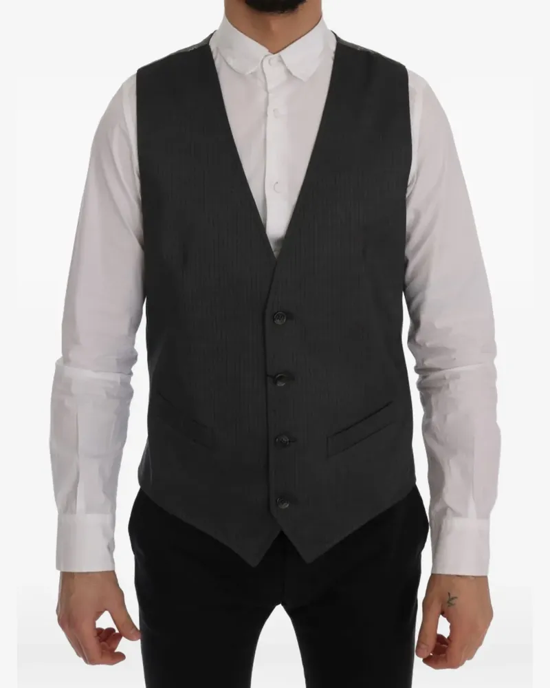 Dolce & Gabbana pinstripe-pattern waistcoat - Grau Grau