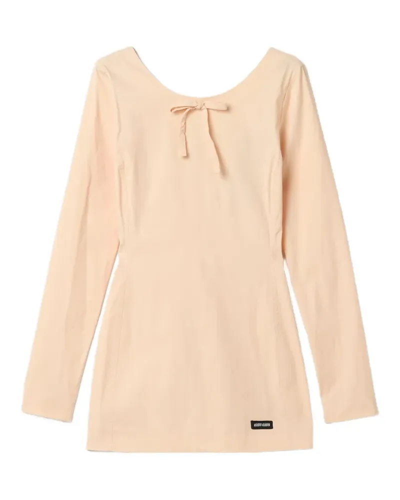 Miu Miu Minikleid aus Stretch-Popeline - Nude Nude