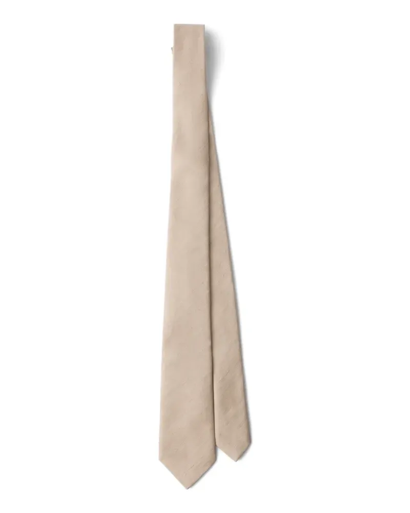 Prada pointed-tip tie - Nude Nude