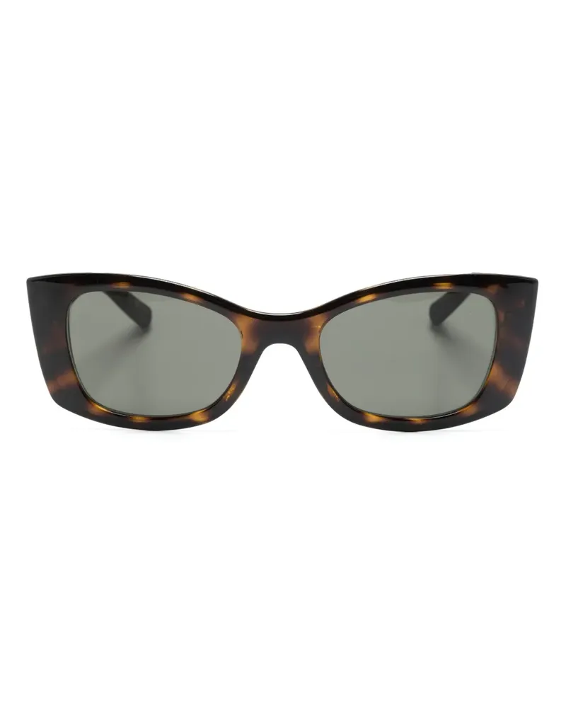 Saint Laurent Cat-Eye-Sonnenbrille mit Logo-Gravur - Braun Braun