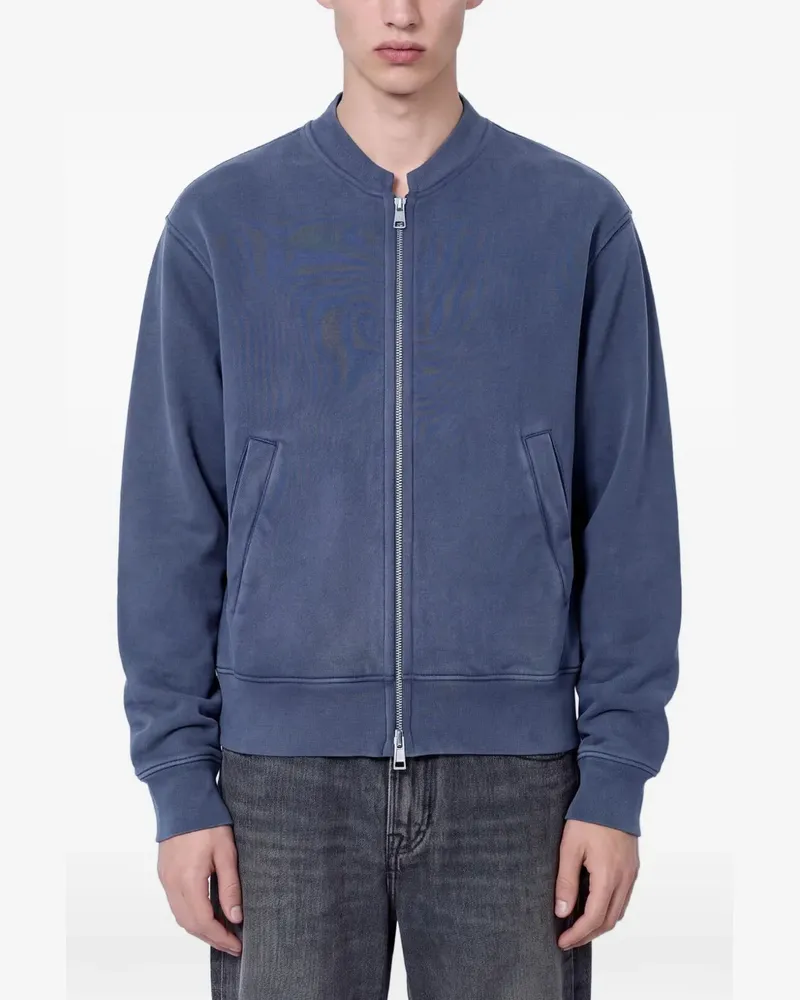 Our Legacy Relic Plum Star Jacke mit Reißverschluss und geripptem Besatz - Blau Blau