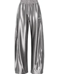 Alexander Wang Weite Hose im Metallic-Look Silber