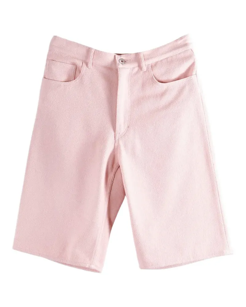AURALEE Nep denim bermuda shorts - Rosa Rosa