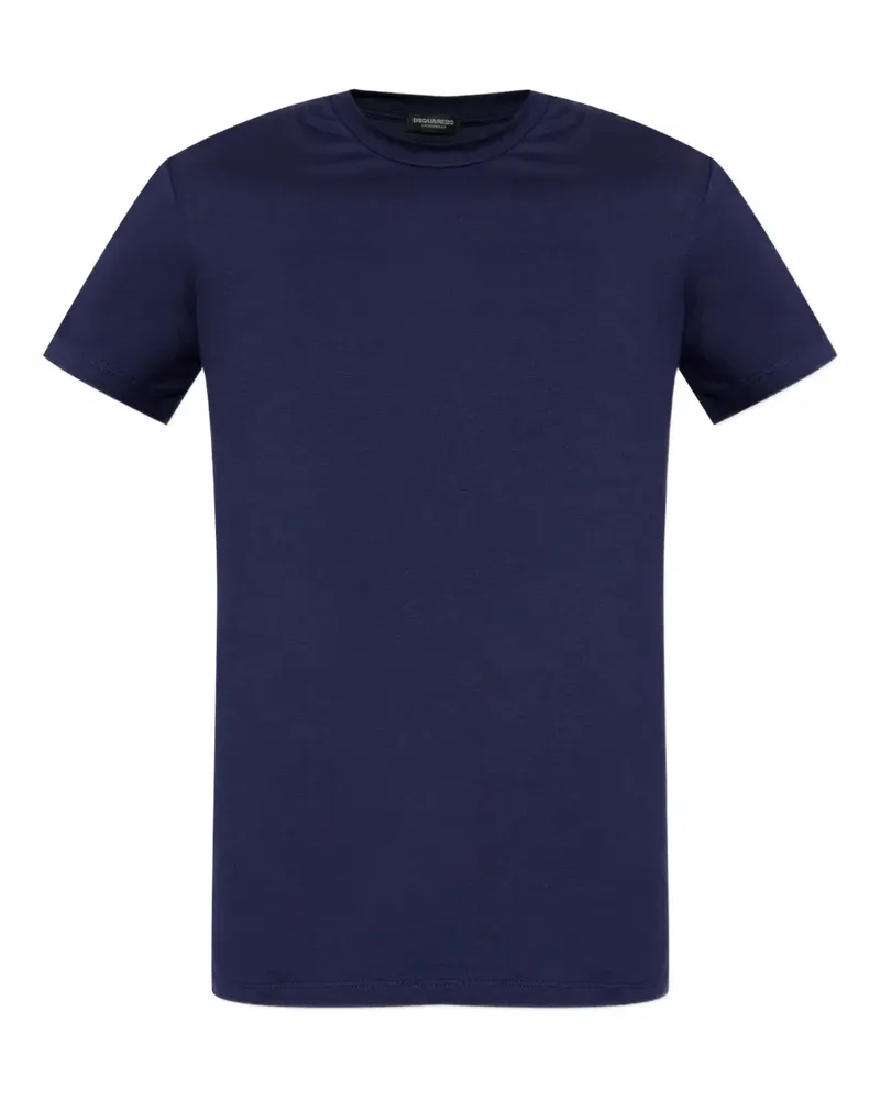 Dsquared2 T-Shirt mit Logo-Patch - Blau Blau