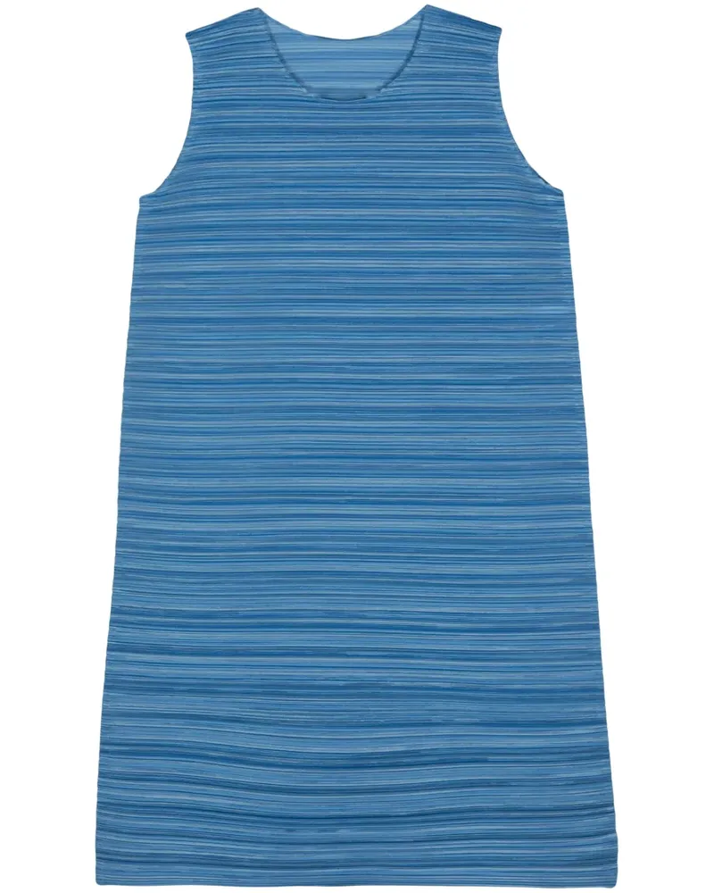 Issey Miyake Plissiertes Sheer Bounce Midikleid - Blau Blau