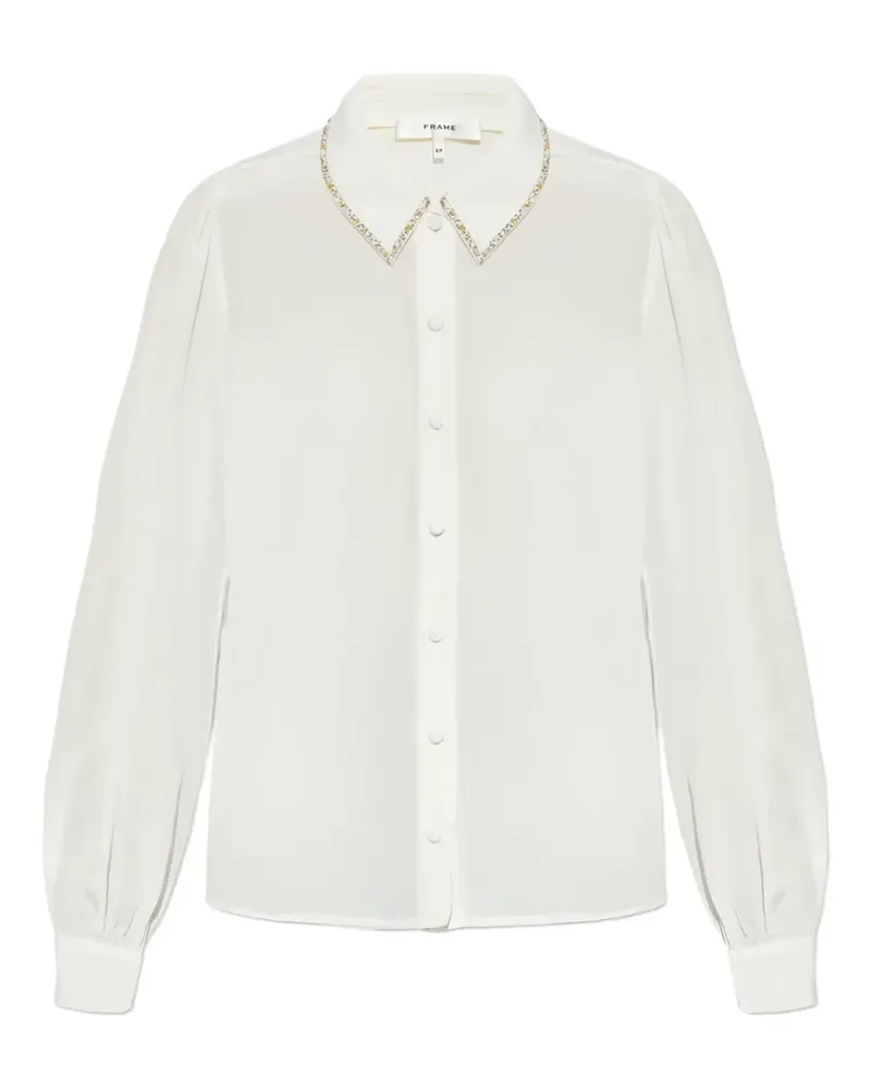 Frame Denim Bluse mit verziertem Kragen - Nude Nude