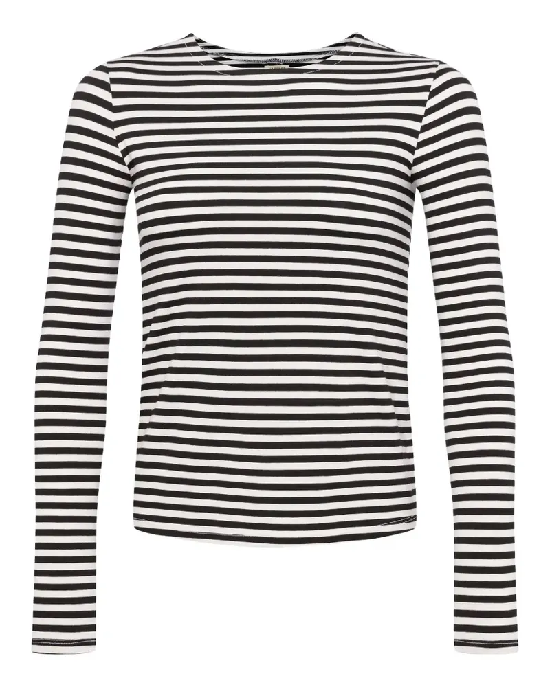 L'Agence Tess striped long-sleeve top - Schwarz Schwarz