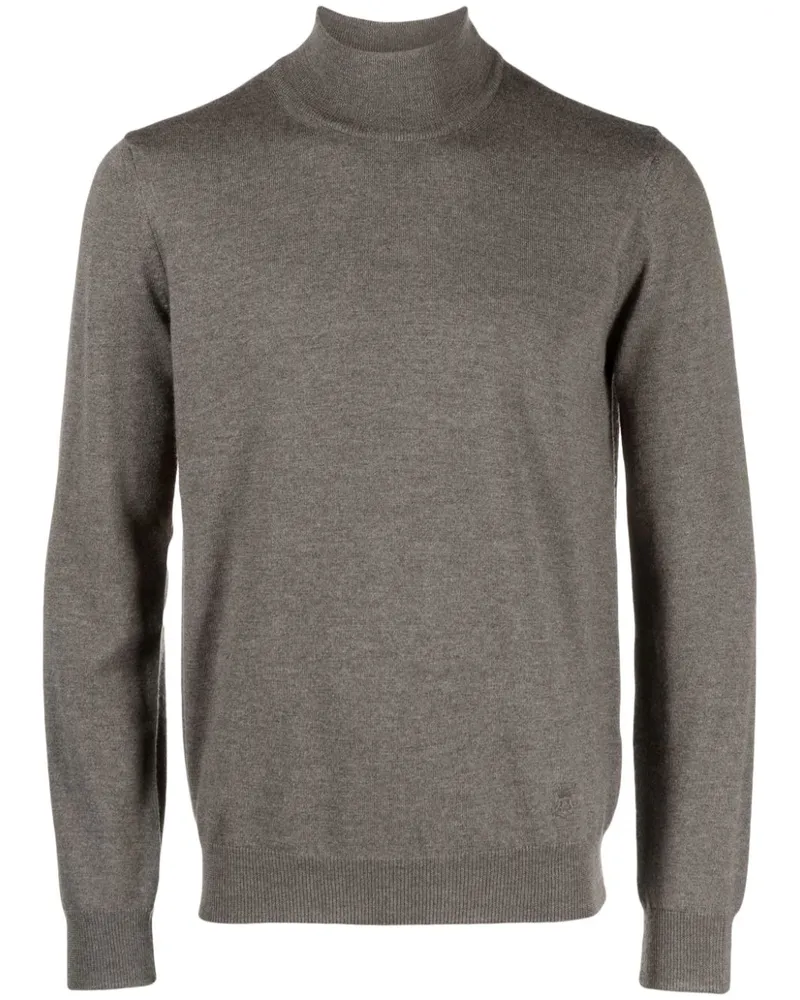 Corneliani Pullover mit Stehkragen Braun